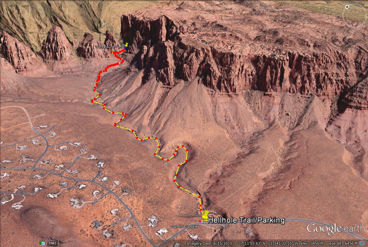Kayenta Canyon trail map