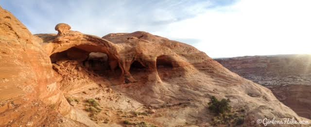 Hiking to Five Hole (Colonnade) Arch